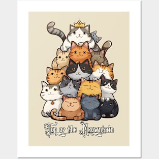 Top of the Meowntain Posters and Art